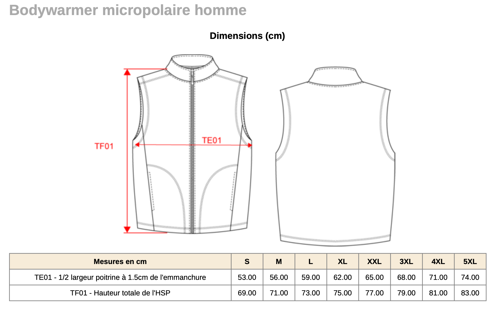 Bodywarmer polaire homme – Image 2