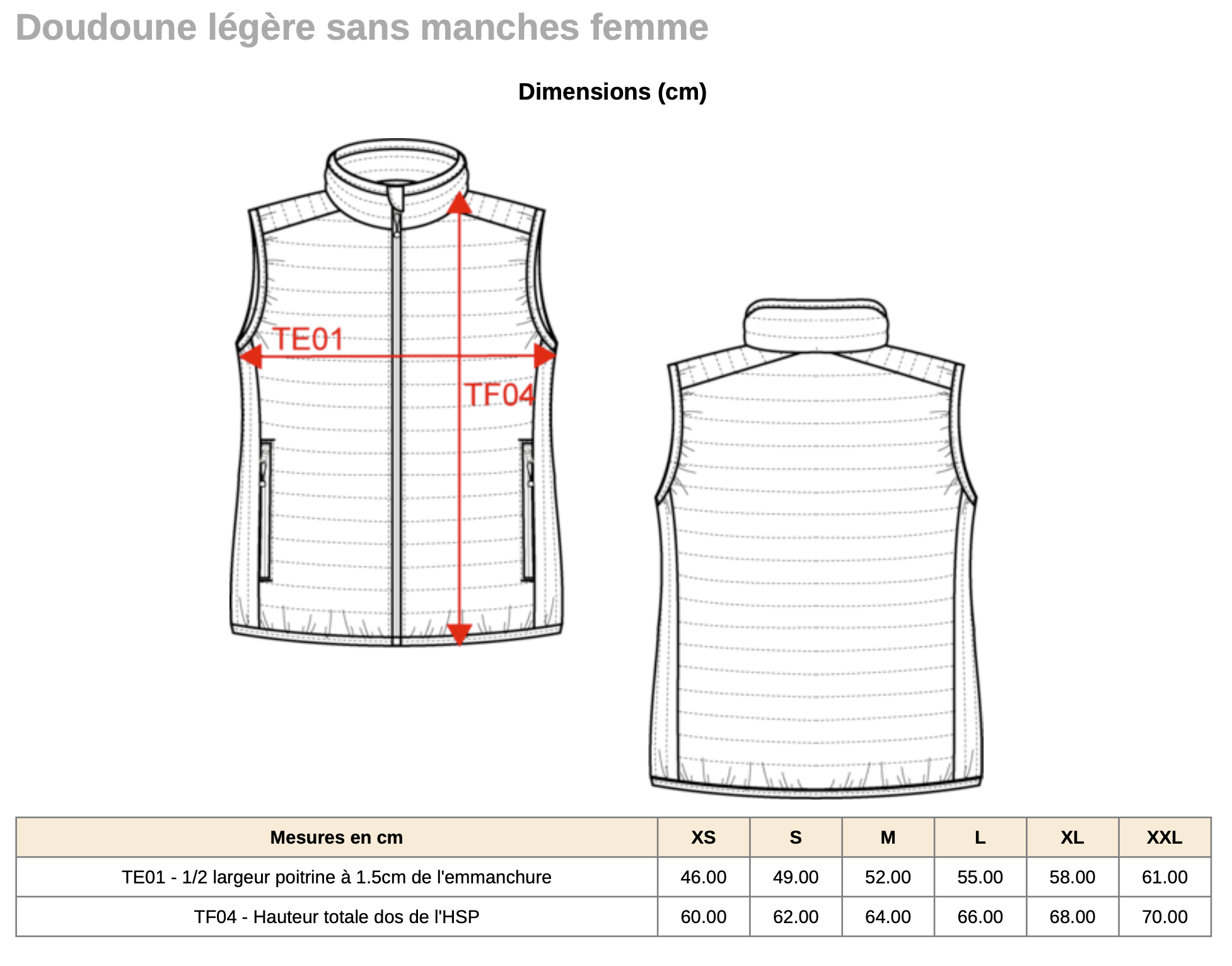 Doudoune sans manches - Femme – Image 2