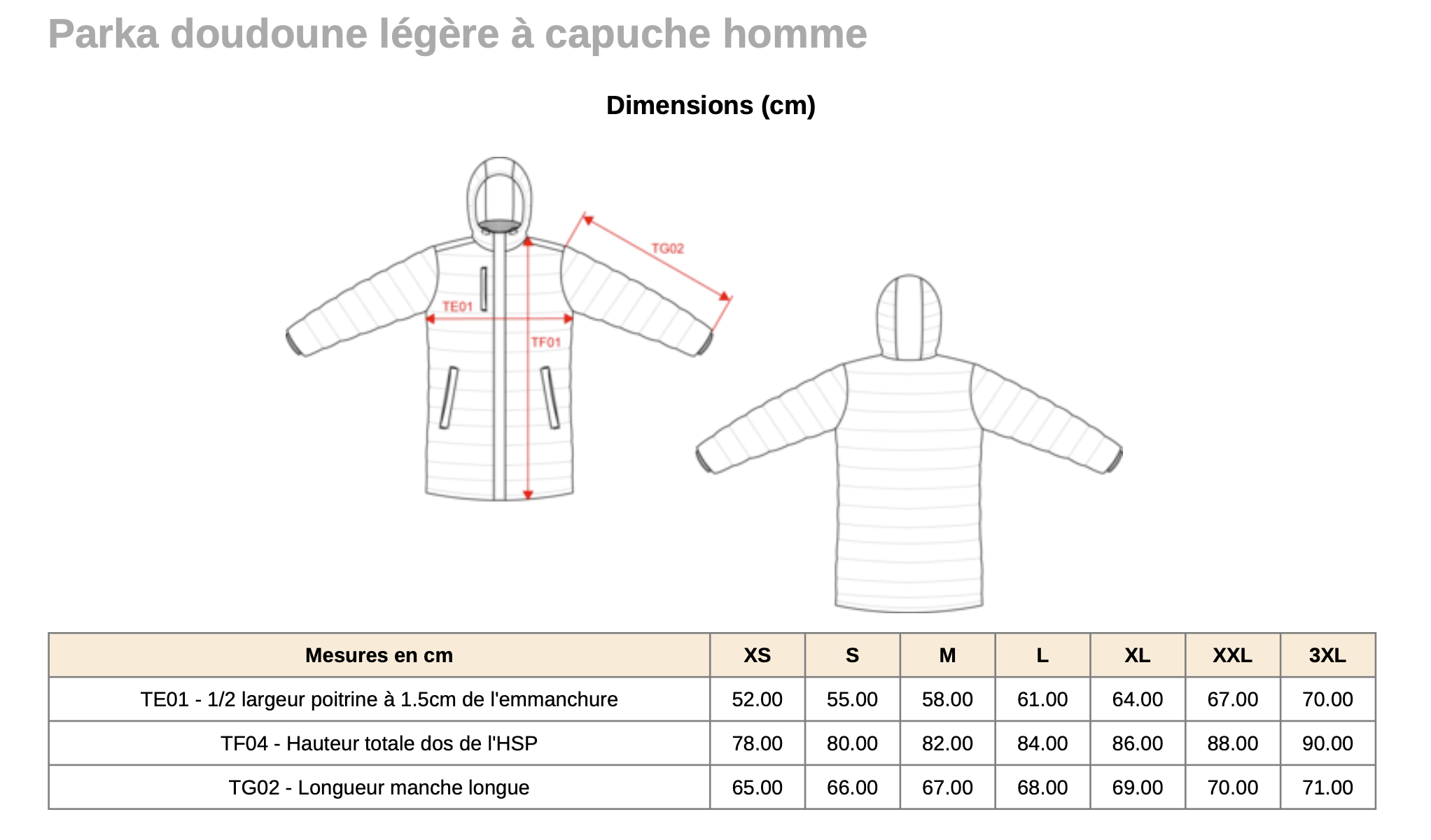 Parka doudoune à capuche homme – Image 2