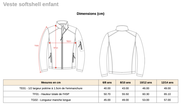 [K402] Veste Enfant Softshell 340 KARIBAN