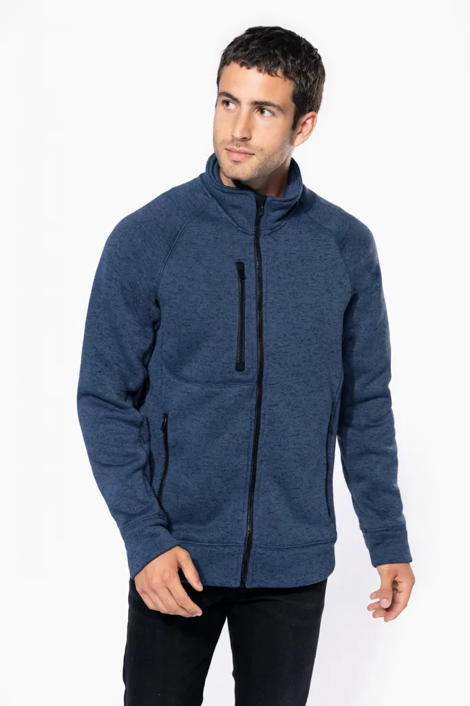 [K9106] Veste zippée chinée homme-KARIBAN